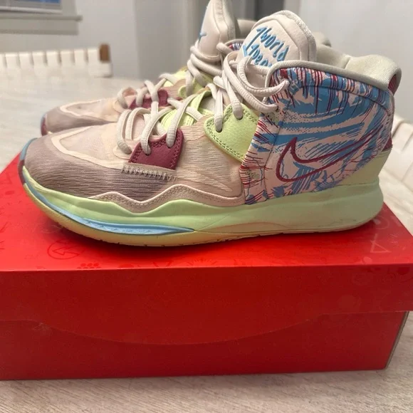 Nike Kyrie Infinity- Multicolor Athletic Sneakers - Pink, Yellow, Blue - Picture 5 of 10